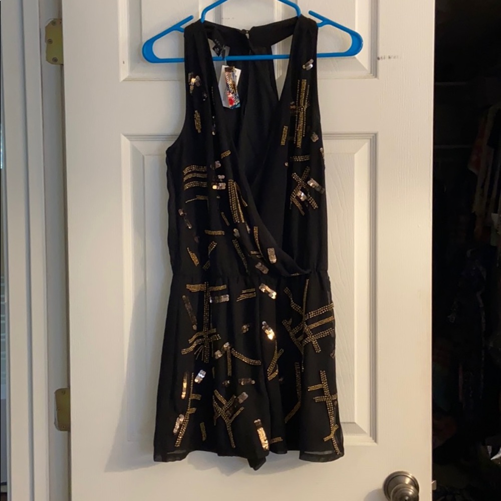 Adelyn Rae Black Romper